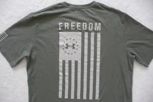 Under Armour Freedom Patriotic American Flag Graphic T-shirt Men's Sz M - Picture 1 of 7