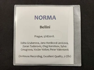 Norma Vincenzo Bellini Prague Concert 05/2018 2-CD Set - Picture 1 of 2