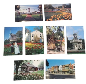 Lote F-21 de 8 postales de recuerdo vintage de Pella Iowa ciudad tulipanes holandeses sin usar - Imagen 1 de 6