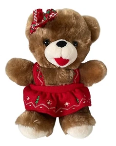 2021 SNOWFLAKE TEDDY Wal Mart Plush Girl Bear Red Christmas Dress & Bow MTY - Picture 1 of 8