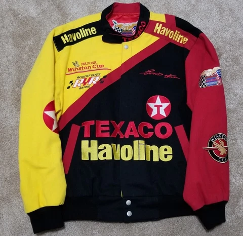 Vintage Ernie Irvan #28 Texaco Havoline Signed NASCAR Racing Jacket, Size Small Cover