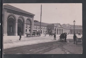 Cartolina Fotografica Ancona Piazza della Stazione ANIMATA M435 - Picture 1 of 1