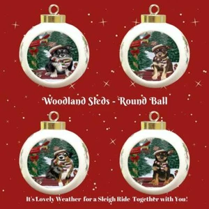 Bosque Trineo Perro Gato Mascotas Amantes Bola Redonda Árbol de Navidad Adorno Artículos de Regalo - Imagen 1 de 159
