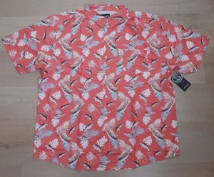 Scales Mens Button Shirt Sz XXL Performance Tropical Coral Slam Fishing Outdoors - Picture 1 of 12