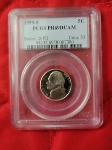 1999 S Proof Jefferson Nickel PCGS PR 69 DCAM (J380) - Picture 1 of 2