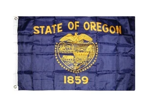 2x3 State of Oregon Calidad Premium Poliéster Bandera 2'x3' Bandera Ojales - Imagen 1 de 4
