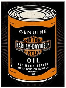 Retro Metal Magnet HARLEY DAVIDSON - OIL CAN 8x6cm Motorcycles Licensed Product - Picture 1 of 4