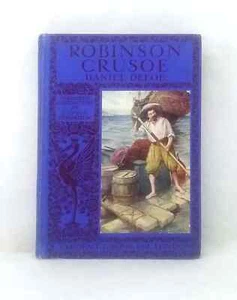 Robinson Crusoe by Daniel Defoe colour plate illustrations vintage hardback 1930 - Picture 1 of 3