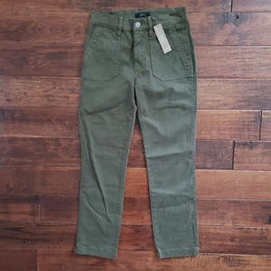 NWT J.Crew Vintage Straight Cargo Pants Womens Petite Size 23P Olive Green - Picture 1 of 23