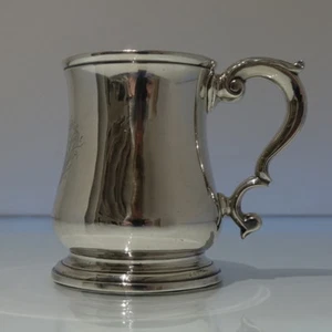 Taza antigua de plata esterlina George II de mediados del centavo 18 Londres 1742 John Eckford - Imagen 1 de 9