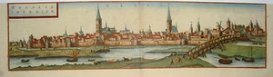 Wesel Nordrhein-Westfalen  seltener Braun und  Hogenberg Kupferstich 1580 - Picture 1 of 3