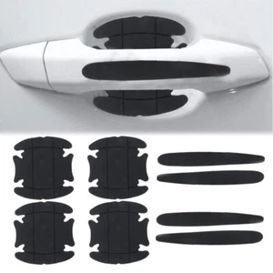 8x Car Door Handle Bowl Sticker Cover Protector Anti Scratch Accessories Black - Imagen 1 de 13