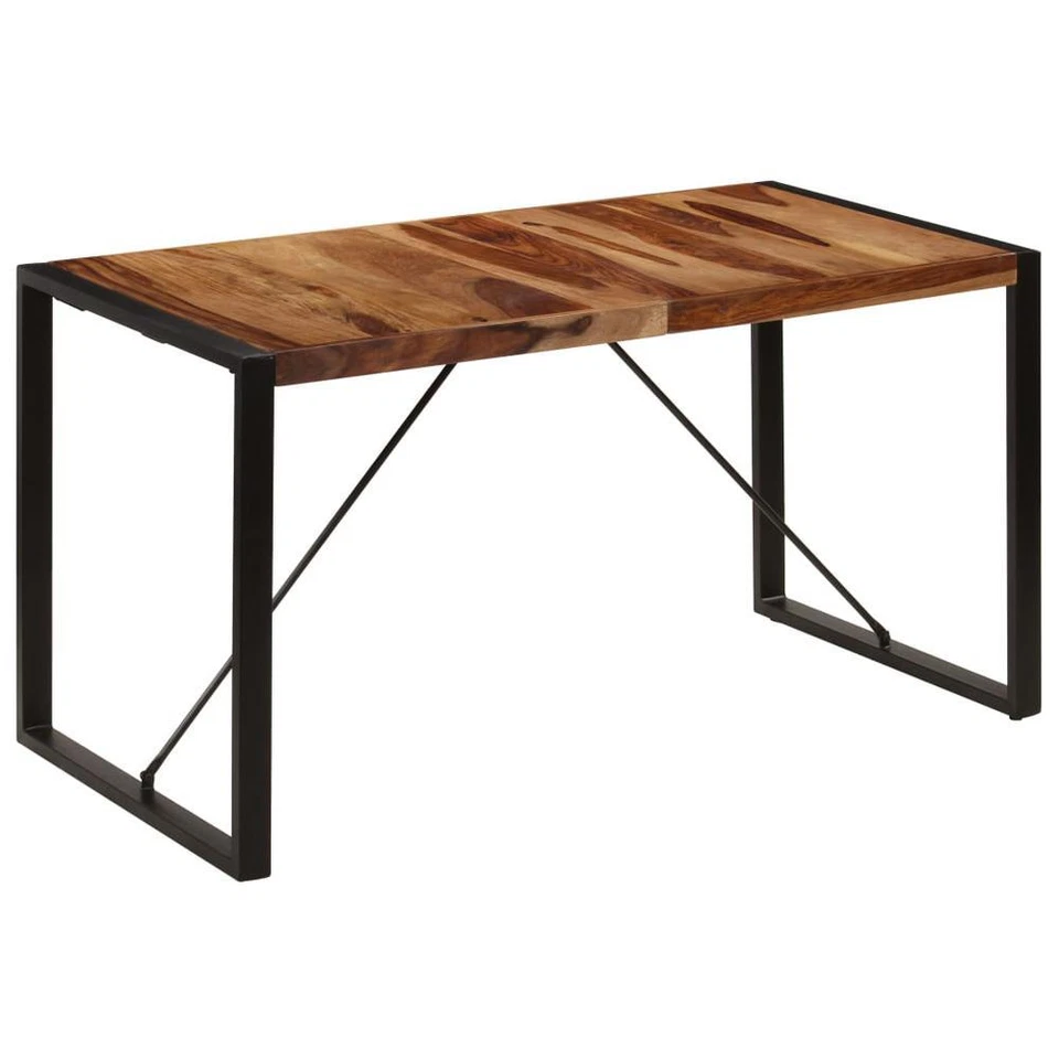 vidaXL Dining Table 55.1"x27.6"x29.5" Solid Sheesham Wood 247422