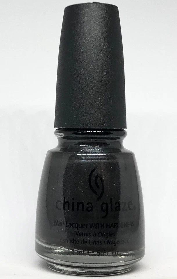 China Glaze Nail Polish 💎 black diamond 629 💎Gunmetal black shimmer - Image 1 of 1