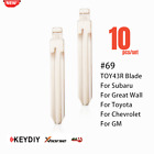 10PCS Uncut Blank Key #69 KD MINI/KD900 Remote TOY43R Blade For Subaru/GreatWall