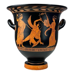 Dionysos Satyr Tod des Orpheus Krater Vase Antike griechische Keramik Kopie - Bild 1 von 9