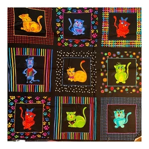 Cool Cats By Loralie Fabrics 2005 Black Panel 23x42 - Picture 1 of 1