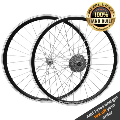 MADSPEED7 QR 700c (ETRTO 622x15) Rennrad Vorderrad Hinterrad Satz 6/7/8 Gang