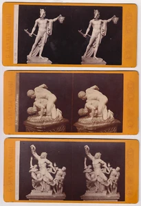 Italia Lot 3 STEREO G. Sommer/Napoli - Musée de Naples - Vintage c.1880 - Picture 1 of 1