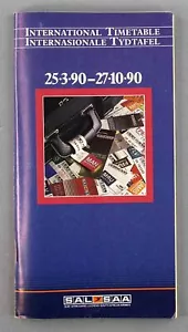 SOUTH AFRICAN AIRWAYS AIRLINE TIMETABLE SUMMER 1990 SAA SAL SEAT MAPS 747SP 737 - Picture 1 of 3
