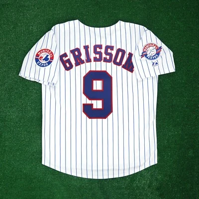 Marquis Grissom Montreal Expos 1993 Home w/ 25th Anniv Patch White Men's Jersey - Image 1 of 4