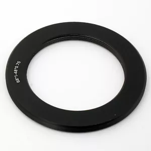 M48-M68 flacher modifizierender Objektivadapter M48 x0,75 Buchse auf 68 mm x 1 Stecker Gewinde Schraube - Bild 1 von 2