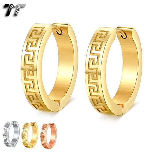 Pendientes tipo argolla griega extra grandes de acero inoxidable TT 20 mm (EH100) NUEVOS Foto 1 de 1