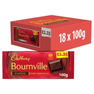 Cadbury Bournville Classic Dark Chocolate Bar, 100g - Picture 1 of 4