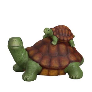 Outdoor Turtle and Baby Garden Statuary - Picture 1 of 5