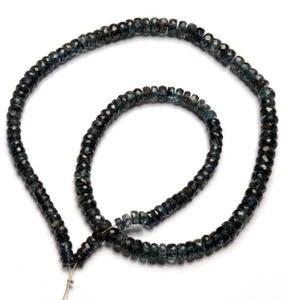 Natural Green Kyanite Gems 4 to 5 mm Size Faceted Rondelle Beads 16" Strand - Picture 1 of 10