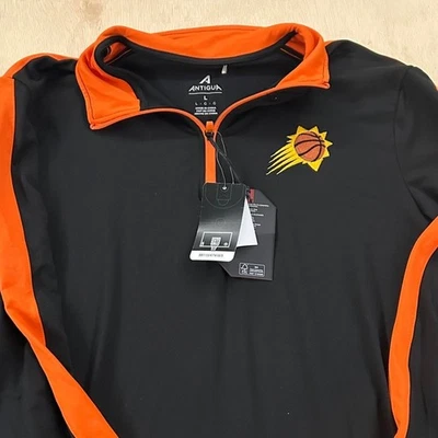 Pullover Deportivo Antigua Negro y Naranja Phoenix Suns Talla Grande Foto 1 de 4