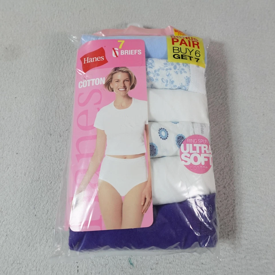 Hanes Briefs Womens Size 9 Assorted Colors Ultra Soft Lot Of 7 Pack Underwear Foto 1 de 4