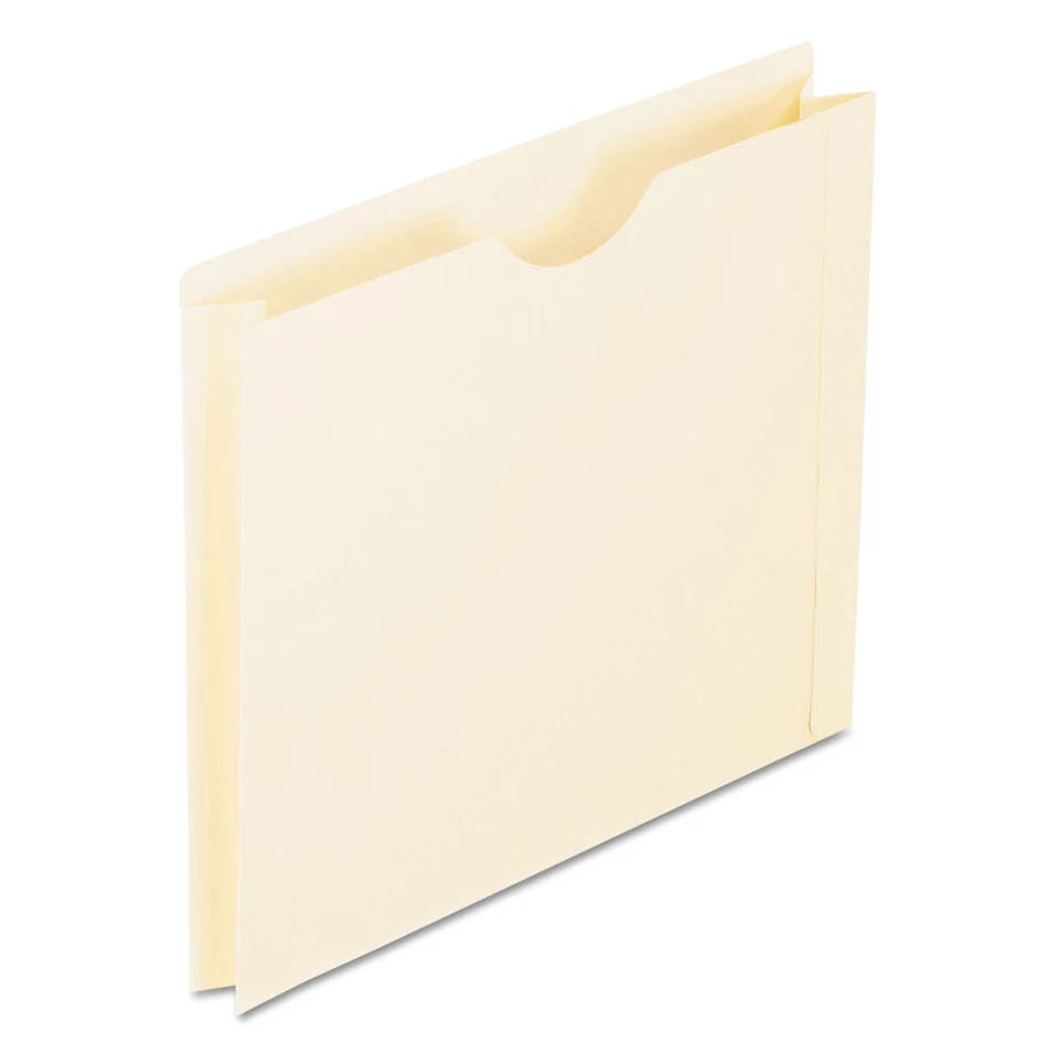 File Jackets, Letter Size, Manila, 2" Expansion, Reinforced Straight-Cut Tabs... - Image 1 of 3