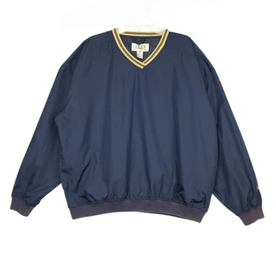 Equipamento antigo para esportes corta-vento masculino XL azul Subaru pulôver náilon manga longa - Imagem 1 de 4