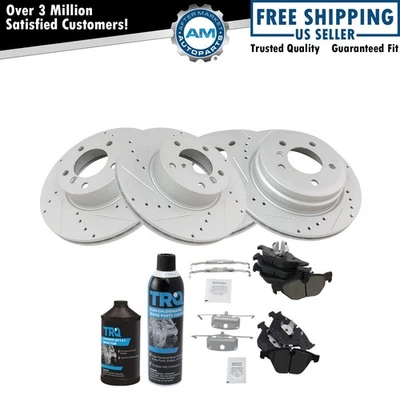 Front and Rear Brake Pad & Rotor Kit Fits 2007-2015 BMW - Image 1 of 4