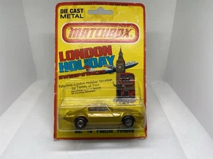 Matchbox london holiday MB#16 pontiac firebird--gold--SEALED ON  CARD-1981 - Picture 1 of 6