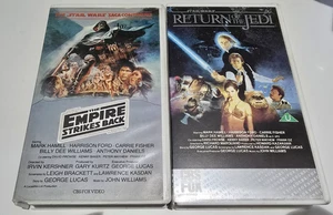 Star Wars Empire Strikes Back & Return of the Jedi VHS 1984 & 1986 Very Rare - Picture 1 of 5