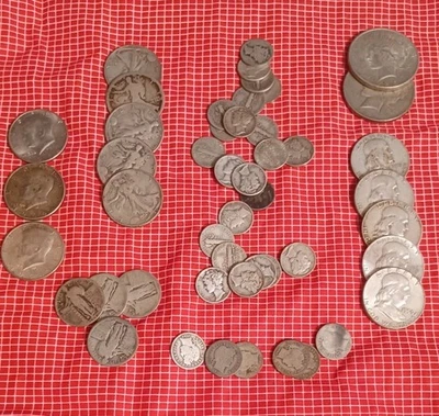US Silver Coins 90%, Mixed Lot,  Mixed Years, Circulated Condition, Read!🇺🇸 - Image 1 of 4