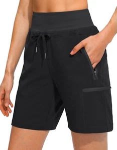 Women's Hiking Cargo Shorts Zipper Pockets Soft High Waisted Quick Dry 7 Inch... - Picture 1 of 7