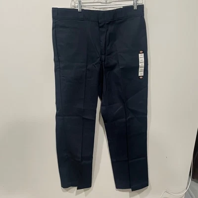 Мужские рабочие брюки Dickies 874 Original Fit темно-синие 36x30 плоские спереди - Изображение 1 из 4