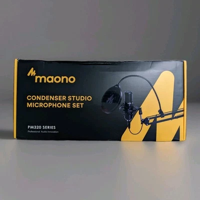 MAONO XLR Condenser Microphone Professional Cardioid Studio Recording PM320S - Image 1 of 4