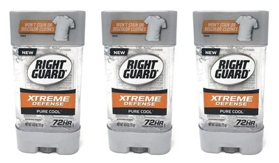 Gel Antitranspirante/Desodorante Right Guard Xtreme Defense Pure Cool, 4 Onzas... Foto 1 de 3