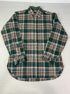 Pendleton Field Shirt Plaid Flannel 100% Pure Virgin Wool Size Medium VTG 80’s - Picture 1 of 7