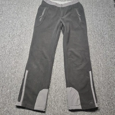REI Fleece Pants Black Women’s M Zipper Cuffs Hiking Outdoor Warm Camping - Image 1 of 4