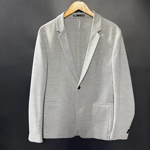 Zara Man's Comfort Jacket Large Gray Stretch Business Casual - Picture 1 of 11