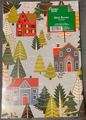 3 caixas de presente camisa contagem Natal 14,2 pol x 9,4 pol x 1,68 pol novas - Imagem 1 de 2