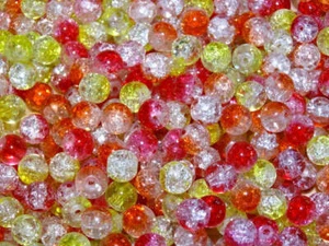 Crackle Glas Mix 'Pina Colada' 8 mm - Bild 1 von 1