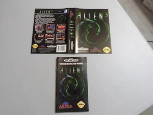 Alien 3 solo custodia manuale e artistica, NESSUN GIOCO/CUSTODIA! Genesis originale - Foto 1 di 14