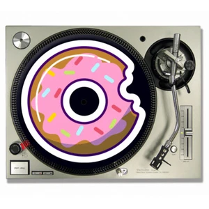Tocadiscos de rosquilla de dibujos animados / Tapetes para DJ - Tapetes deslizantes (PAR) - Imagen 1 de 1
