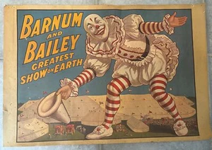 Poster Barnum & Bailey Greatest Show On Earth Clown Circus 1971 ristampa P-125 - Foto 1 di 11